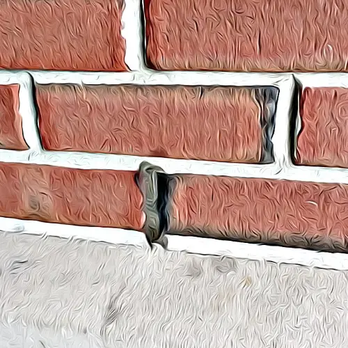 A blocked weep hole shown.