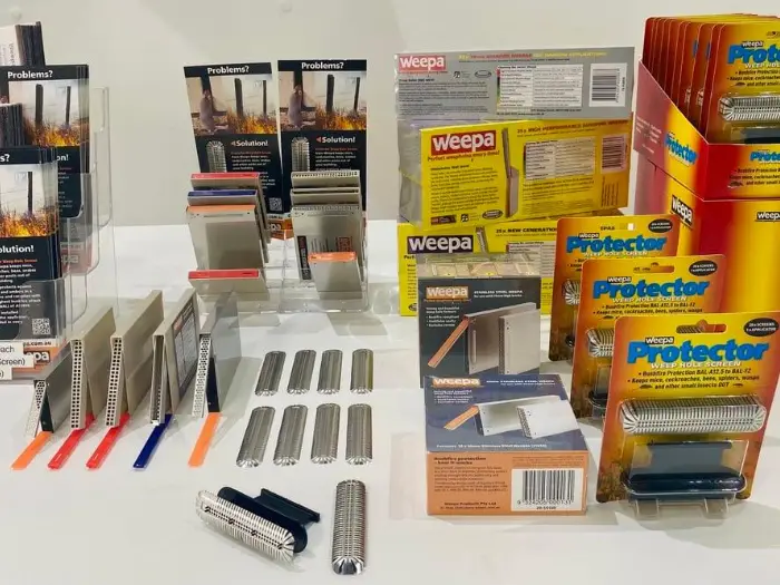 A display of the Weepa range of products on a table.